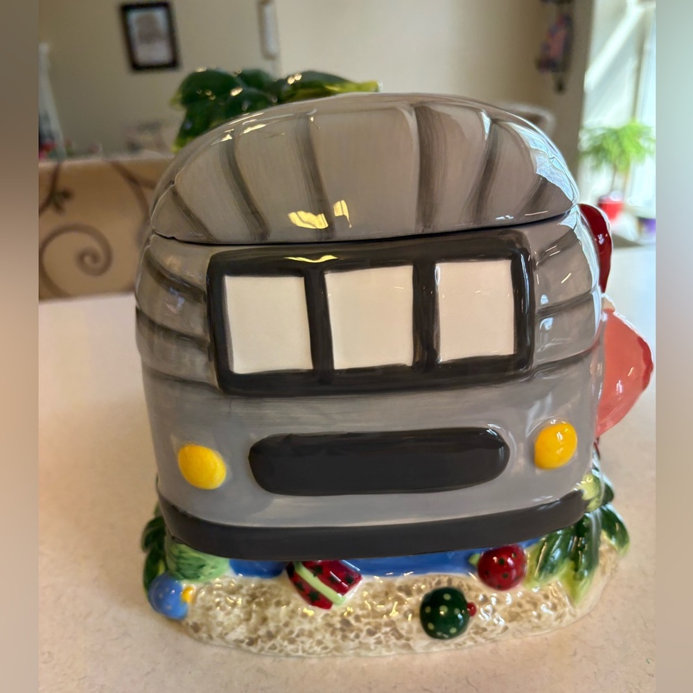 St. Nicholas Square Flamingos Santa Hats & Camper Cookie Jar - Picture 6 of 13